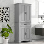 Meuble de rangement de salle de bain avec portes et tiroir