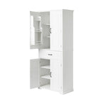 Meuble de rangement de salle de bain avec portes et tiroir