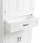 Meuble de rangement de salle de bain avec portes et tiroir