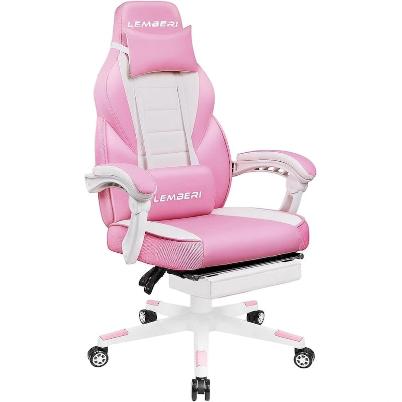 Chaise de jeu style course BOSSIN, fauteuil gamer grande taille 136 kg, chaise de bureau à dossier haut