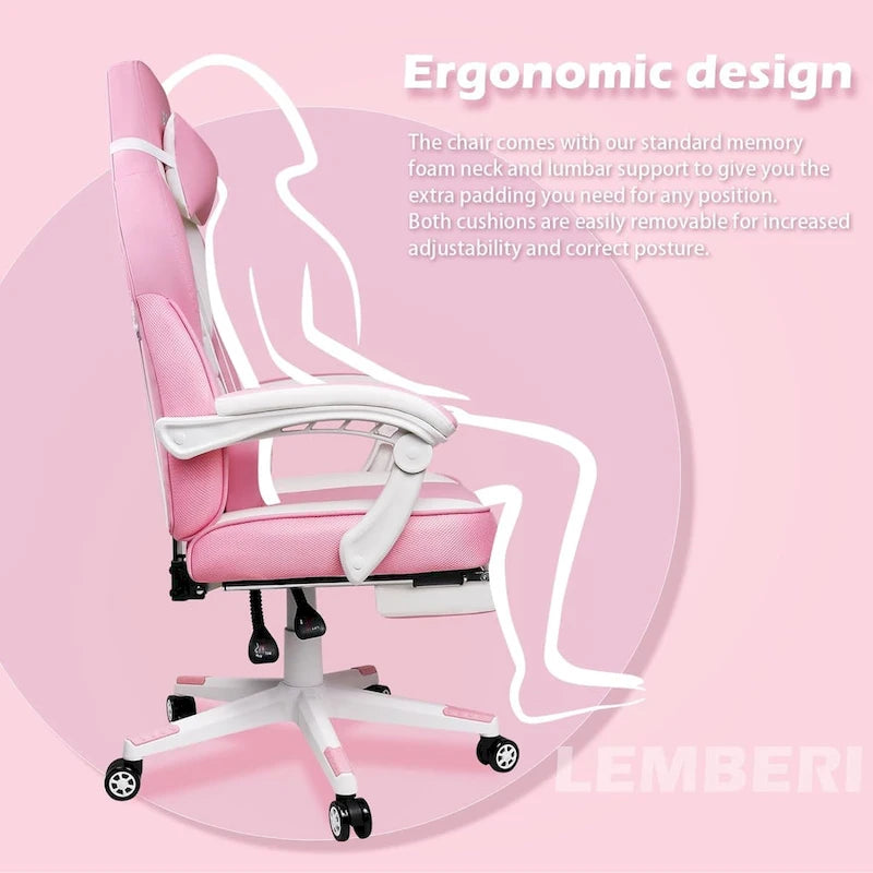 Chaise de jeu style course BOSSIN, fauteuil gamer grande taille 136 kg, chaise de bureau à dossier haut