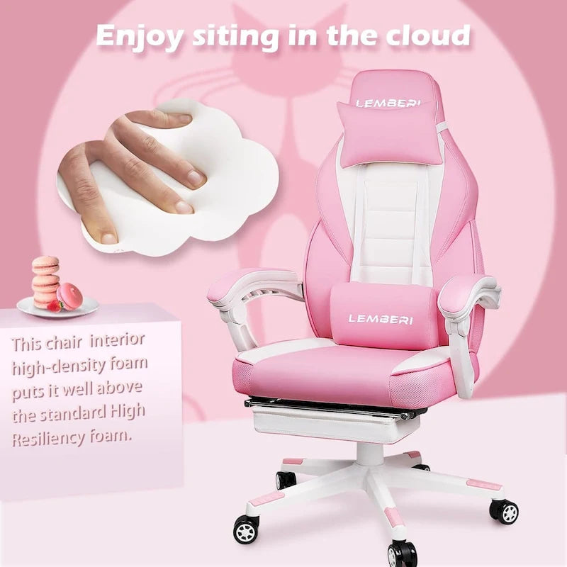 Chaise de jeu style course BOSSIN, fauteuil gamer grande taille 136 kg, chaise de bureau à dossier haut