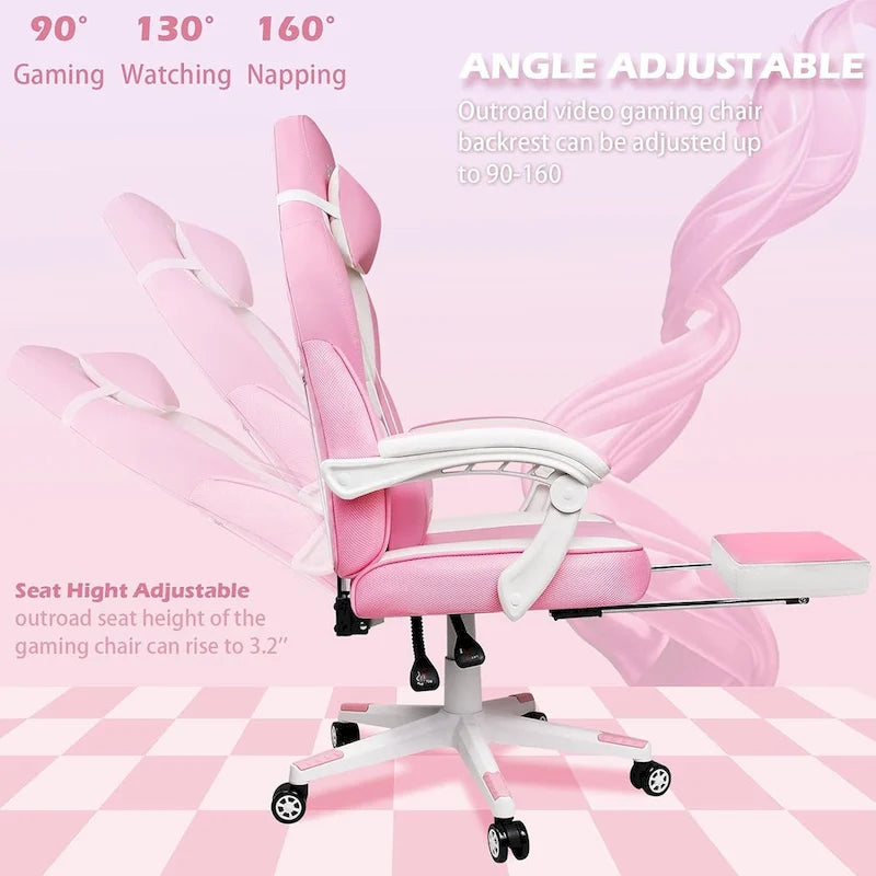 Chaise de jeu style course BOSSIN, fauteuil gamer grande taille 136 kg, chaise de bureau à dossier haut