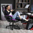 Chaise de jeu style course BOSSIN, fauteuil gamer grande taille 136 kg, chaise de bureau à dossier haut