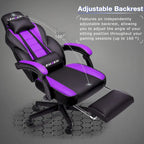 Chaise de jeu style course BOSSIN, fauteuil gamer grande taille 136 kg, chaise de bureau à dossier haut