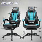 Chaise de jeu style course BOSSIN, fauteuil gamer grande taille 136 kg, chaise de bureau à dossier haut
