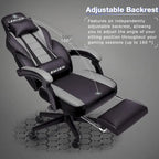 Chaise de jeu style course BOSSIN, fauteuil gamer grande taille 136 kg, chaise de bureau à dossier haut