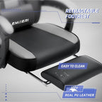 Chaise de jeu style course BOSSIN, fauteuil gamer grande taille 136 kg, chaise de bureau à dossier haut