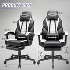 Chaise de jeu style course BOSSIN, fauteuil gamer grande taille 136 kg, chaise de bureau à dossier haut