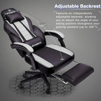 Chaise de jeu style course BOSSIN, fauteuil gamer grande taille 136 kg, chaise de bureau à dossier haut