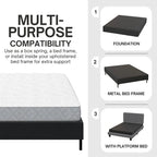 Sommier et Cadre de Lit 2-en-1 en Métal Omni, Supports de Tête de Lit et Pieds Inclus
