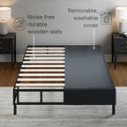Sommier et Cadre de Lit 2-en-1 en Métal Omni, Supports de Tête de Lit et Pieds Inclus