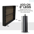 Sommier et Cadre de Lit 2-en-1 en Métal Omni, Supports de Tête de Lit et Pieds Inclus